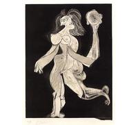 Orjdjz Wxkbl Pablo Picasso Prints Woman with a Tambourine Canvas Painting Pablo Picasso Poster Abstract Wall Art for Office Wall Picture Decor 40x60cm Frameless