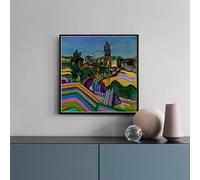 Orjdjz Wxkbl Prades The Village By Joan Miro Posters Surrealism Wall Art Joan Miro Canvas Painting Aesthetic Prints for Living Room Decor 50x50cmx1 Frameless