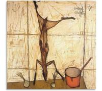 Orjdjz Wxkbl Rabbit And Red Pot by Bernard Buffet Poster and Prints Vintage Wall Art Picture Bernard Buffet Canvas Painting for Office Decor 40x40cm Frameless