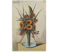 Orjdjz Wxkbl Red Flowers by Bernard Buffet Poster and Prints Vintage Wall Art Picture Bernard Buffet Canvas Painting for Office Decor 40x60cmx1 Frameless