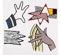 Orjdjz Wxkbl Roy Lichtenstein Poster Hands' research Wall Art Roy Lichtenstein Prints Pop Painting Modern Home Canvas Picture for Office Decor 50x50cm Frameless