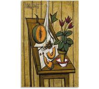 Orjdjz Wxkbl Still Life And Melon by Bernard Buffet Poster and Prints Vintage Wall Art Picture Bernard Buffet Canvas Painting for Home Decor 40x60cm Frameless