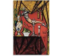 Orjdjz Wxkbl Still Life Cornucopia by Bernard Buffet Poster and Prints Vintage Wall Art Picture Bernard Buffet Canvas Painting for Home Decor 40x60cm Frameless