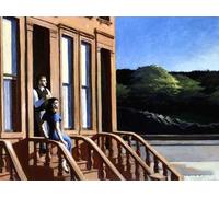 Orjdjz Wxkbl Sunlight on Brownstones by Edward Hopper Poster and Prints Retro Wal Art Edward Hopper Painting Canvas for Home Picture Decor 30x40cm Frameless