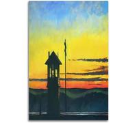 Orjdjz Wxkbl Sunset by Edward Hopper Poster and Prints Retro Landscape Picture Edward Hopper Art Painting for Bedroom Office Wall Decor 30x40cmx1 Frameless