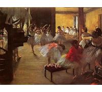 Orjdjz Wxkbl The Dance Class by Edgar Degas Poster and Prints Abstract Wal Art Edgar Degas Dance Girl Painting Canvas for Home Picture Decor 30x40cm Frameless