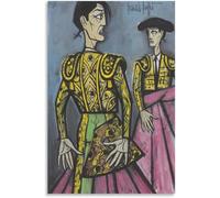Orjdjz Wxkbl Two Bullfighters by Bernard Buffet Poster and Prints Vintage Wall Art Picture Bernard Buffet Canvas Painting for Home Decor 40x60cm Frameless