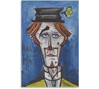 Orjdjz Wxkbl Wearing A Slap Hat by Bernard Buffet Poster and Prints Vintage Wall Art Picture Bernard Buffet Canvas Painting for Home Decor 40x60cm Frameless