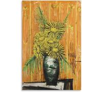 Orjdjz Wxkbl Yellow Bouquet by Bernard Buffet Poster and Prints Vintage Wall Art Picture Bernard Buffet Canvas Painting for Office Decor 40x60cm Frameless