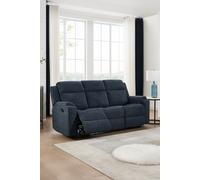 Orka 3 Seater Fabric Manual Recliner Sofa More4Homes Blue One Size