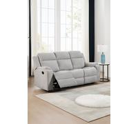 Orka 3 Seater Fabric Manual Recliner Sofa More4Homes Grey One Size