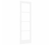 ORKDAL Interior Door White Primed 61 x 198.5 cm Made of Solid Pine Wood with Glass Modern for Bedroom Living Room Versatile and Durable for Renovation New Construction