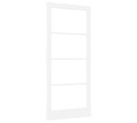 ORKDAL Interior Door White Primed 93 x 211 cm Solid Pine Wood with Glass Elements, Versatile Use, DIY Design for Bedroom, Living Room, Modern Front Door Alternative