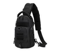 ORKDFJ Camping Chest Bag Tactical Backpack for Men Sport Shoulder Outdoor Hiking Climbing Cycling Fishing Travel MOLLE Sling Fanny Pack(Black)