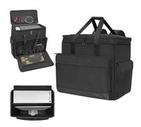 ORKELS Double-Layer Desktop Computer Tower Carrying Case Gaming PC Travel Storage Bag for PC Chassis, Keyboard, Cable and Mouse, Bag Only, Black