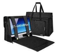 ORKELS Hard Shell All-in-One Computer Monitor Carrying Case for 21-24 Inch iMac & 27 Inch Studio Display, PC Storage Case for Monitor, Keyboard, Mouse, Cables & Accessories, Bag Only