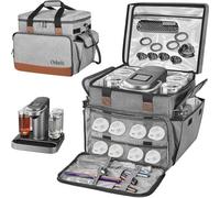 ORKELS Insulated Travel Case for Bartesian Cocktail Machine - Portable Cooler Bag for Capsules, Accessories & Menu, Compatible with Bartesian Premium Maker (Gray)