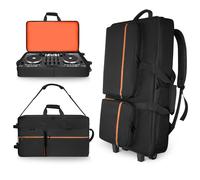 ORKELS Rolling DJ Controller Case, 29” Waterproof Wheeled Travel Bag for Pioneer DDJ-400/800/1000, FLX4/FLX2, REV5/REV7, GRV6, 900D Oxford DJ Backpack with Laptop Compartment