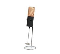 OrkeyDolk Handheld Electric Wooden Milk Frother with Stand, Powerful Handheld Beverage Mixer for Coffee, Latte, Cappuccino, Matcha, Electric Milk Foam Maker.