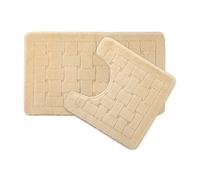 Orkney - Crosshatch 2 Pc Bath Set in Cream - TJ Hughes