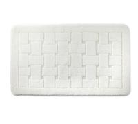Orkney - Crosshatch Bath mat in White - TJ Hughes