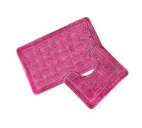 Orkney Dusky Pink Bath Mat and Pedestal Set