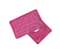 Orkney Dusky Pink Bath Mat and Pedestal Set