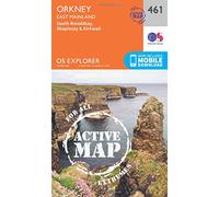 Explorer Active 461 Orkney - East Mainland Map With Digital Version - Orange, Orange One Size