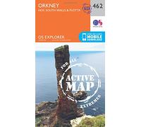 Explorer Active 462 Orkney - Hoy, South Walls & Flotta Map With Digital Version, Orange One Size