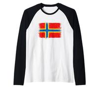 Orkney Islands Flag Scottish Expats Pride or Proud Orcadians Raglan Baseball Tee