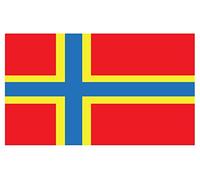Orkney Islands Flag Sticker, Red Blue and Yellow Cross Design, 12.7 x 7.5 cm, Pack of 2