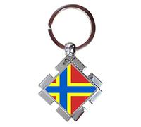 Orkney Scotland Luxury Jigsaw Shaped Metal Keyring In A Gift Box