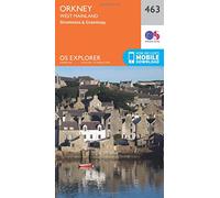 Explorer 463 Orkney - West Mainland Map With Digital Version, Orange One Size