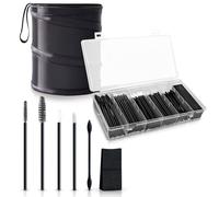 OrKo Disposable Makeup Applicator Kit with Spatulas, Lip Applicators, Eyeliner Brushes, Sponge, Eye Brow & Mascara Brush Includes Portable Collapsible Trash Bin Ideal for Makeup Artist - (104 Pcs)