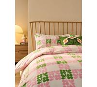 Orla Kiely 2 Pack Pure Cotton Floret Check Pillowcases Pink Mix