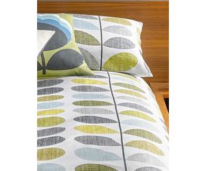 Orla Kiely 2 Pack Pure Cotton Scribble Stem Pillowcases Duck Egg