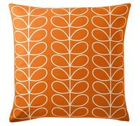 Orla Kiely 50 x 50cm Small Linear Stem Persimmon Filled Cushion - Reversible Cover