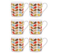 Orla Kiely 6 x Ten Colour Stem Mugs