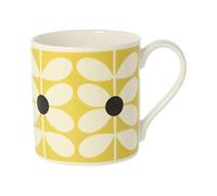 Orla Kiely 60's Stem Ochre/Yellow Quite Big Mug 350ml - Bone China