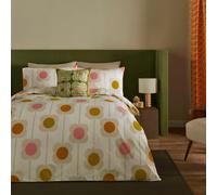 Orla Kiely Abacus Flower Sunrise Duvet Cover Set - Sunrise - Cotton - Double