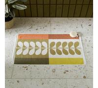 Orla Kiely Bathroom Towel Stem Check Hazel-Ochre - Bath Mat, 50x90cm