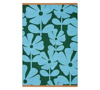 Orla Kiely Bathroom Towel Wildflower Blue Lagoon - Bath Sheet, 100x150cm