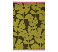 Orla Kiely Bathroom Towel Wildflower Yellow Ochre - Bath Sheet, 100x150cm