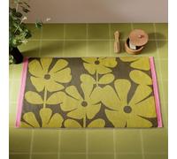 Orla Kiely Bathroom Wildflower Yellow Ochre - Bath Mat, 50x90cm