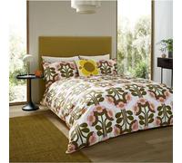 Orla Kiely Bedding - Buttercup Blossom 100% Cotton Duvet Cover Set (Super King Size Duvet Cover Set: 260cm x 220cm)