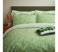 Orla Kiely Bedding - Criss Cross Stem Basil Green 100% Cotton Duvet Cover Set (Oxford Pillowcase Pair: 50cm x 75cm)