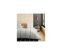 Orla Kiely Bedding - Linear Stem Charcoal 100% Cotton Duvet Cover Set 200 Thread Count (Super King Size Duvet Cover Set: 260cm x 220cm)