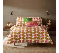 Orla Kiely Bedding - Stem Bloom Saffron 100% Cotton Duvet Cover Set (Standard Pillowcase Pair: 50cm x 75cm)