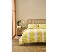 Orla Kiely Bedding - Sycamore Stripe Yellow 100% Cotton Duvet Cover Set 200 Thread Count (Single Duvet Cover Set: 137cm x 200cm)