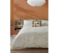 Orla Kiely Block Garden 100% Cotton Percale 200 Thread Count Duvet Cover Set White